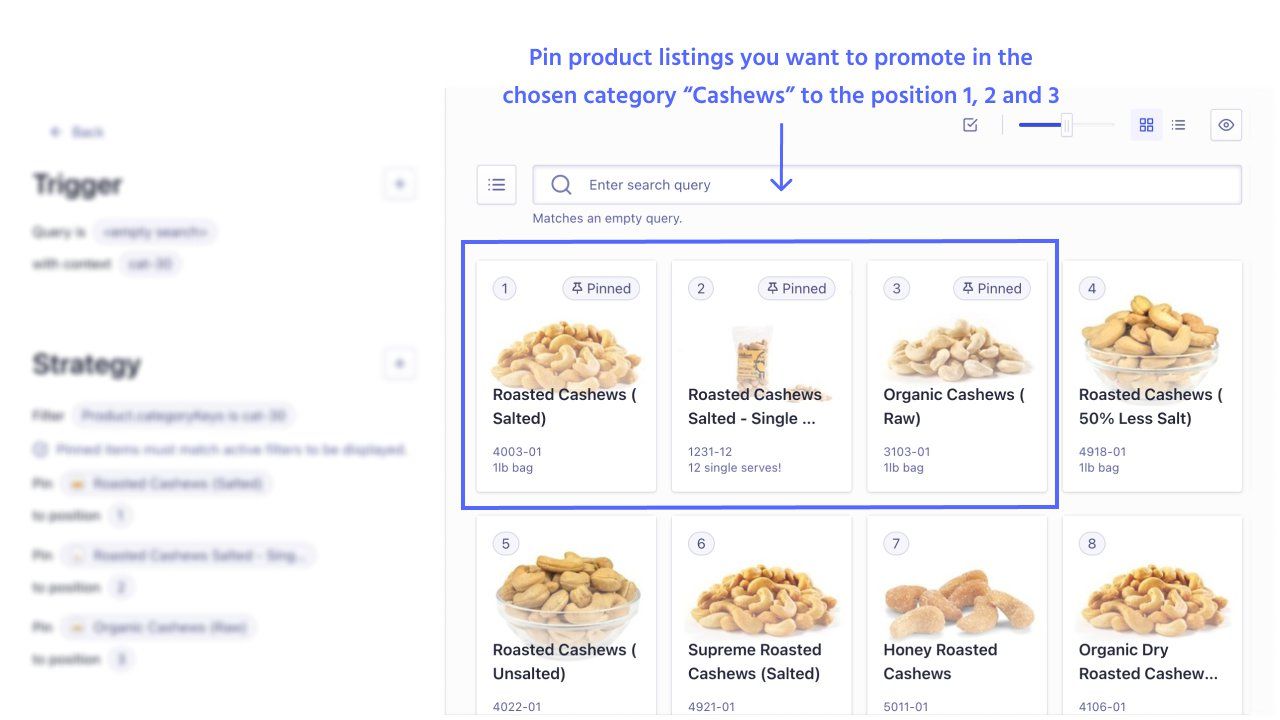 Preview the effect of your new merchandising Rule in the Visual Editor