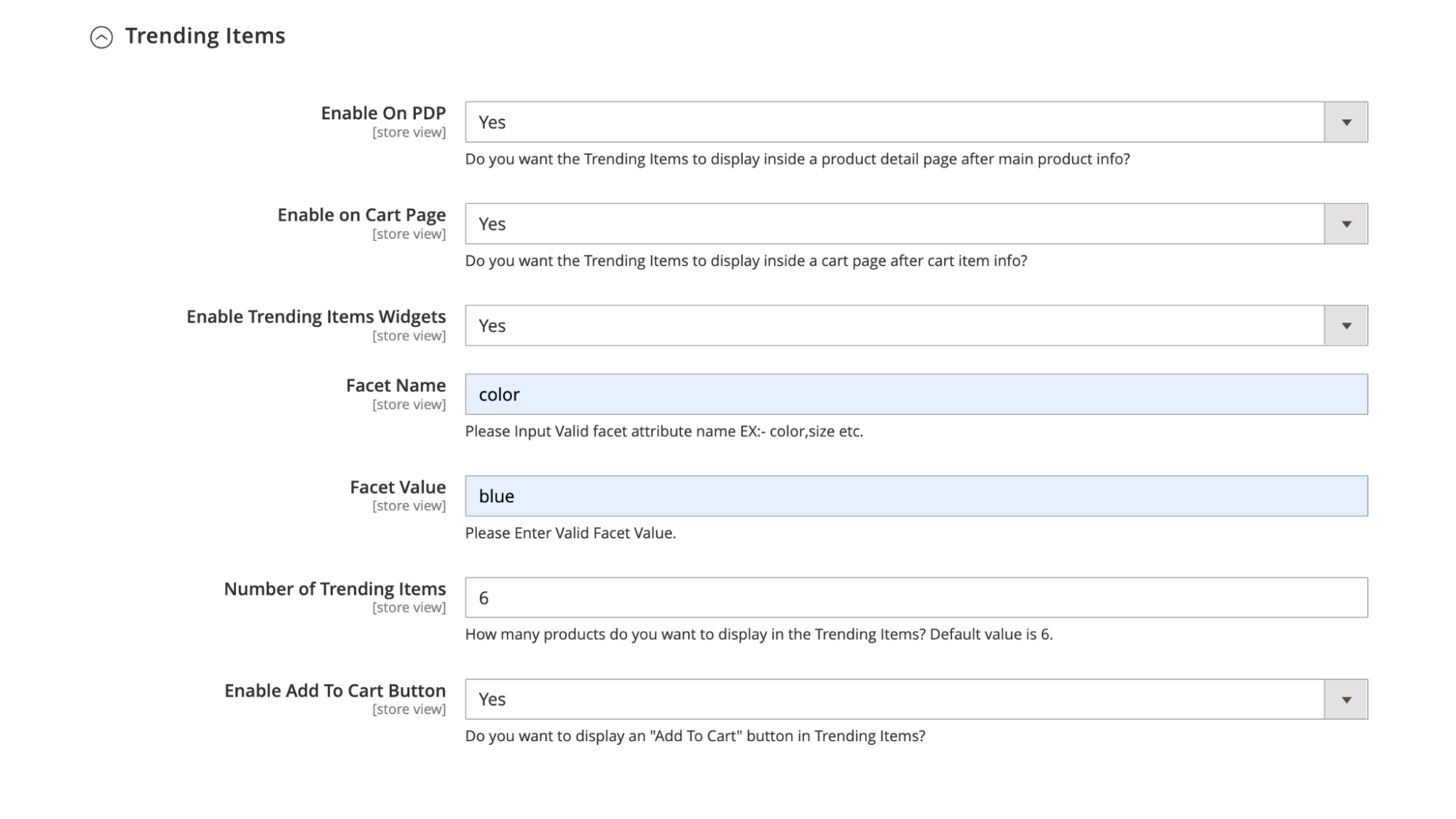 Configure the Trending Items recommendations in the Magento dashboard