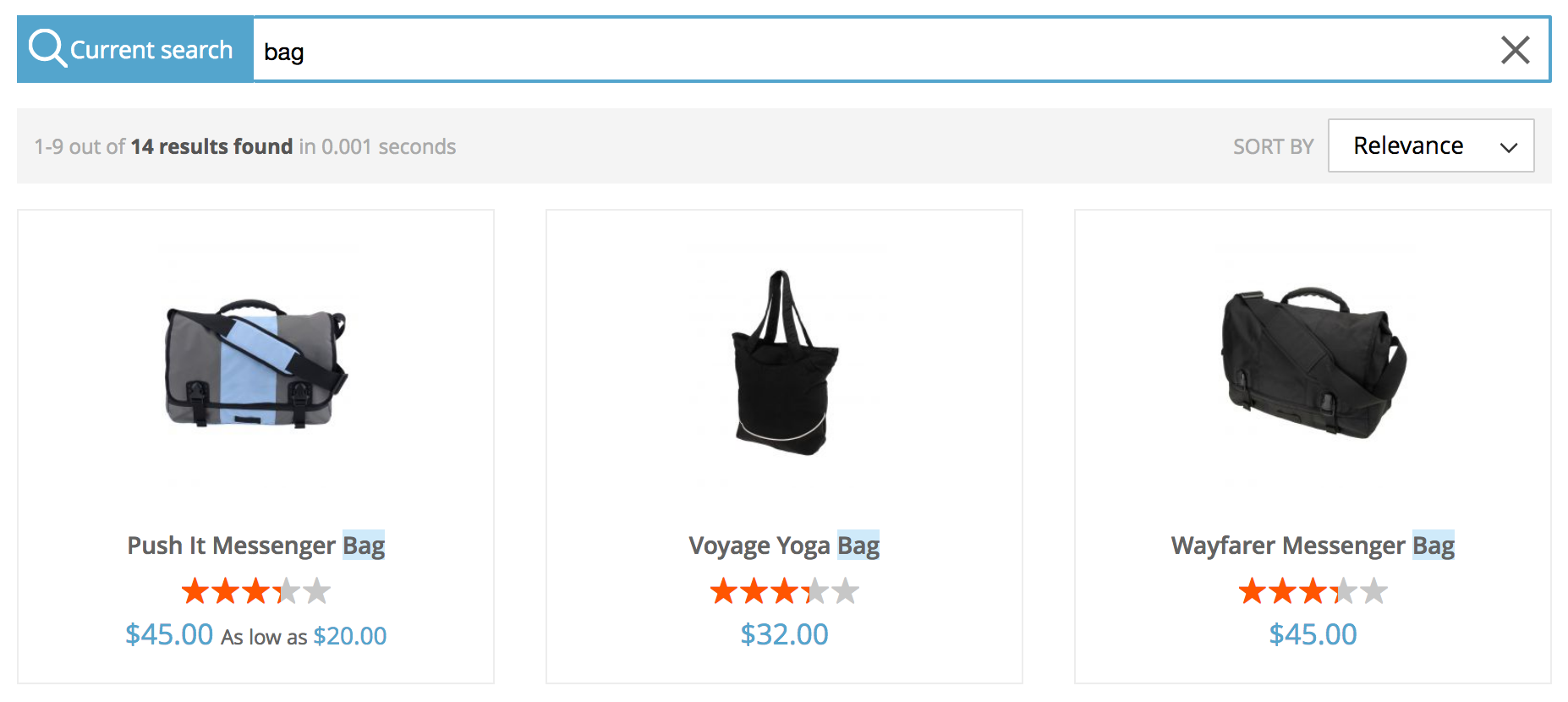 Magento Algolia search results