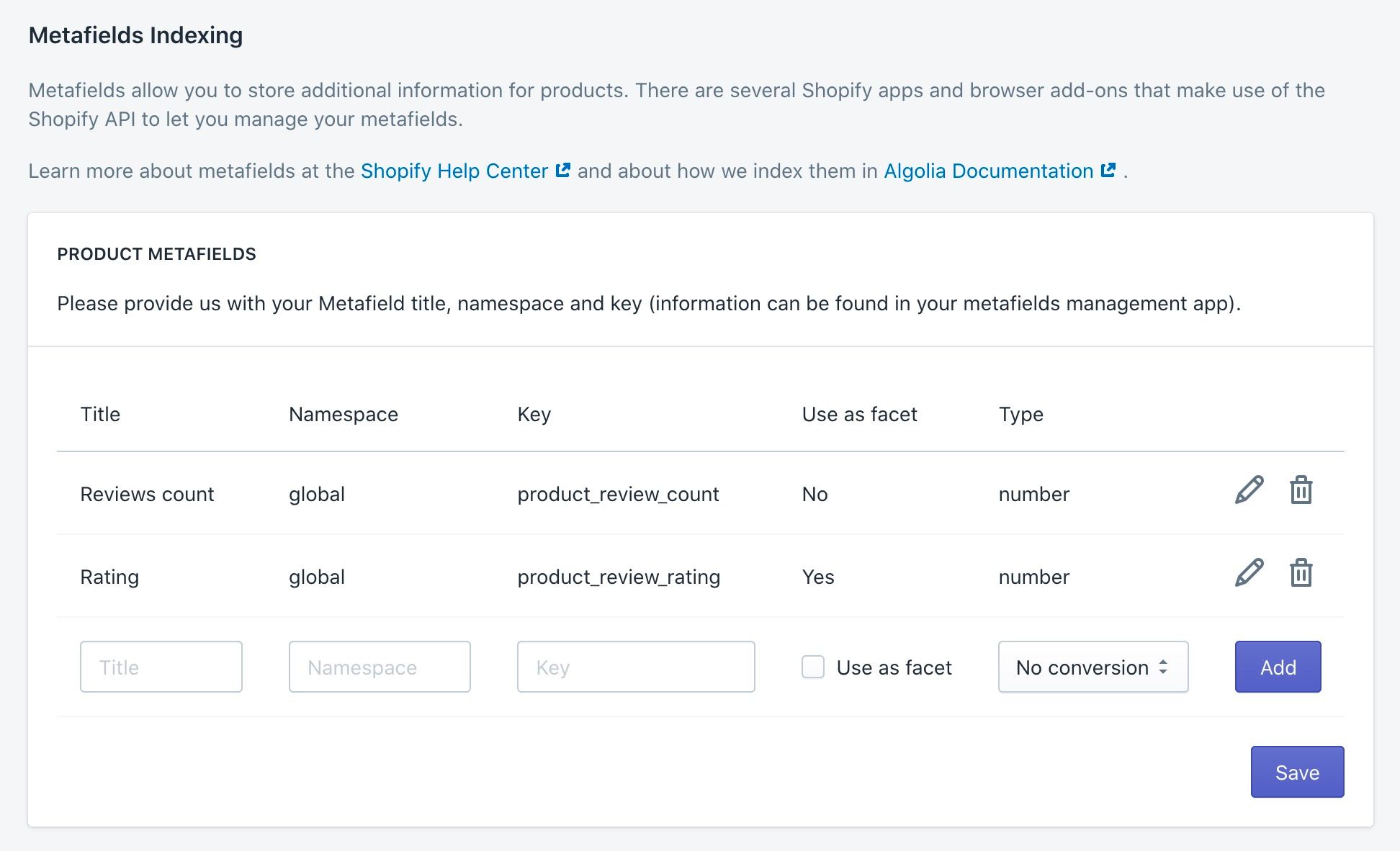 The products and collections screen in the Shopify admin