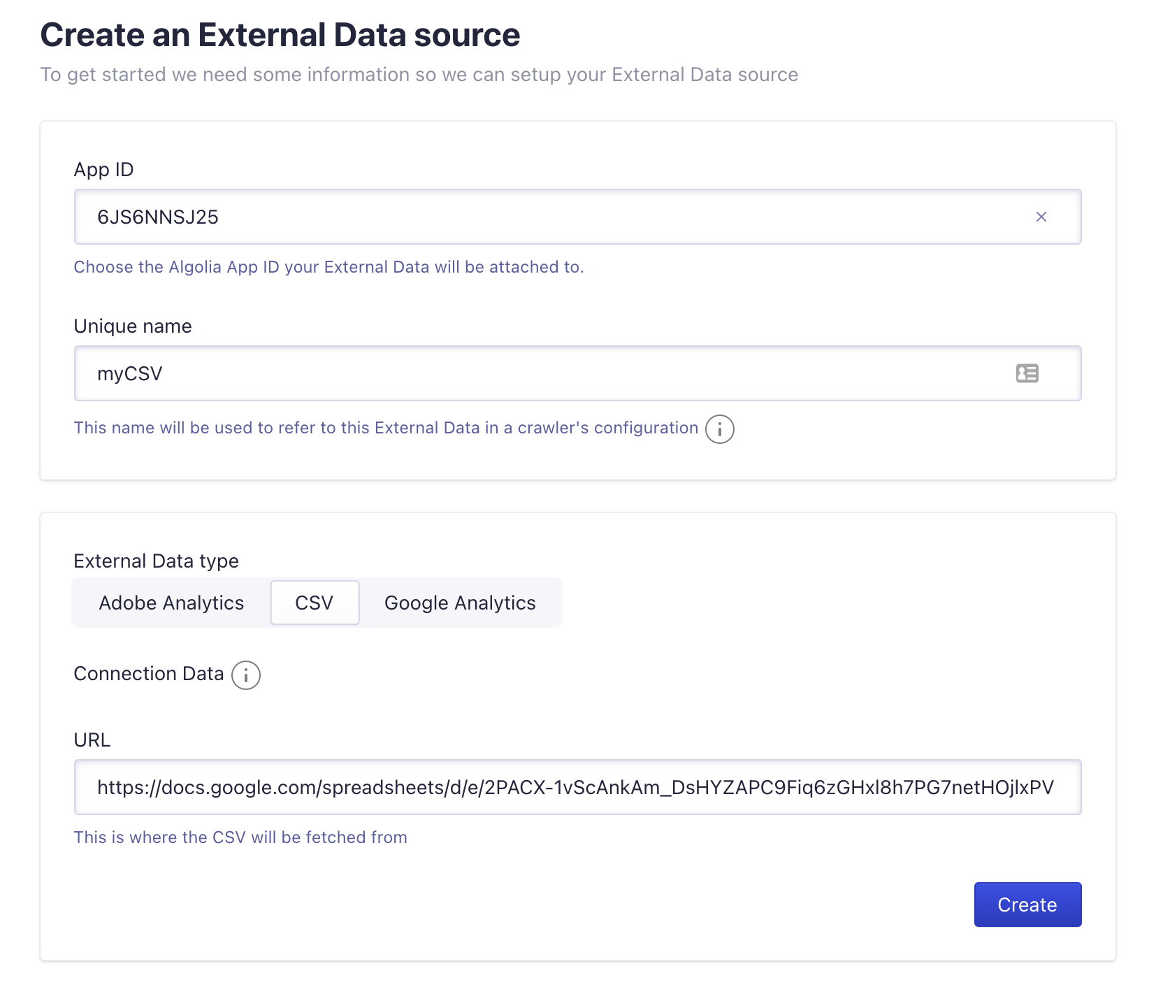 Csv creation