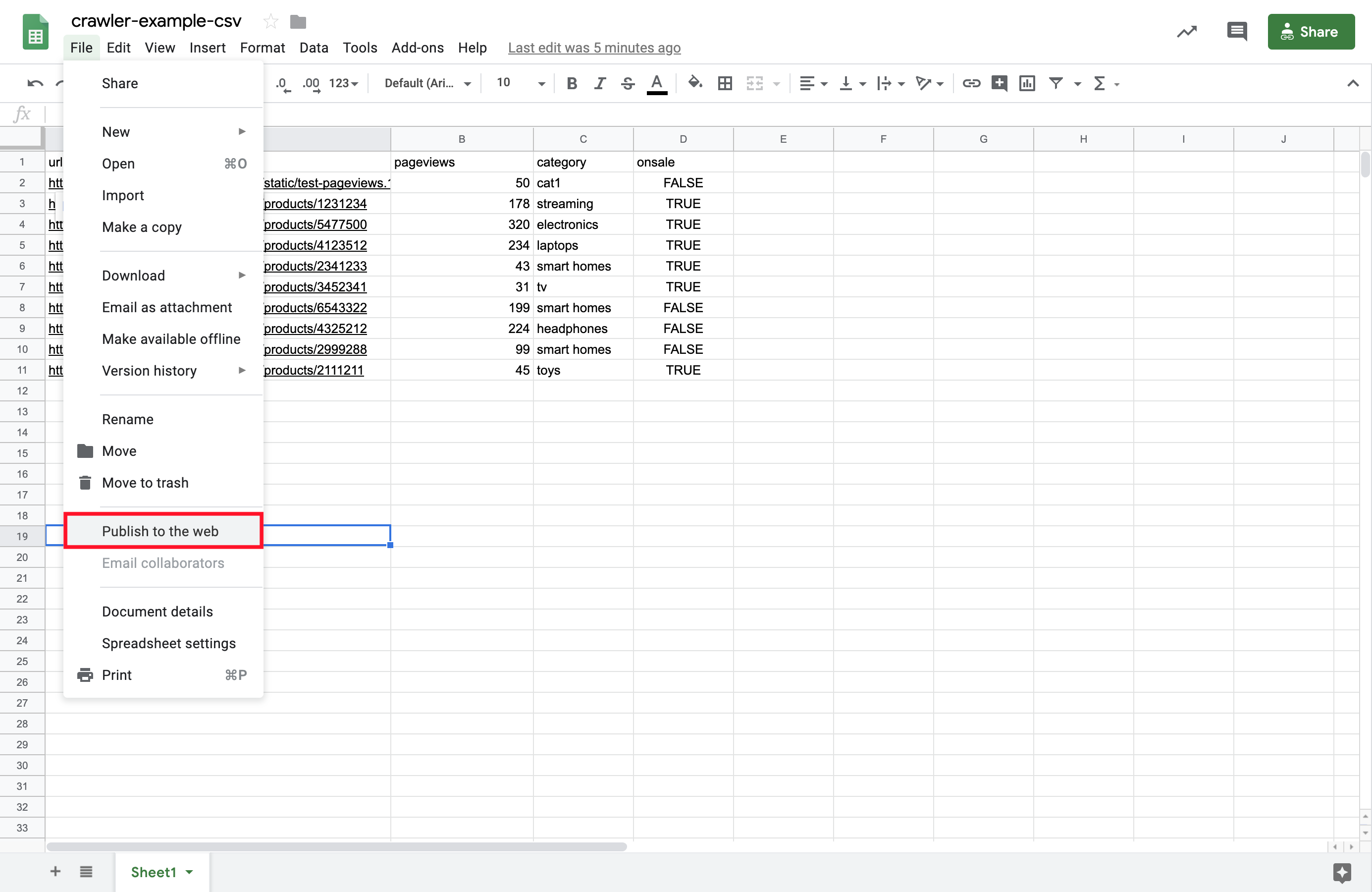 Csv export 5